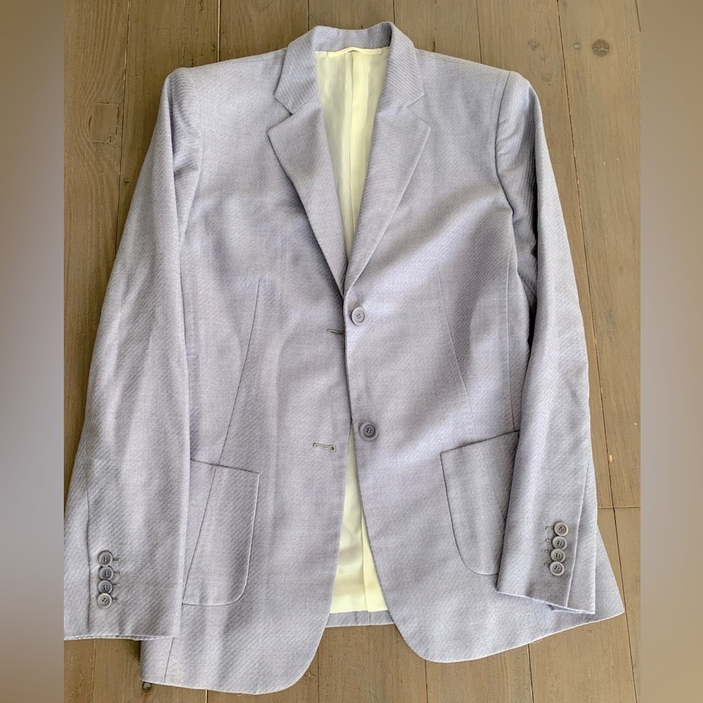 Kiton lavender cashmere blazer jacket
